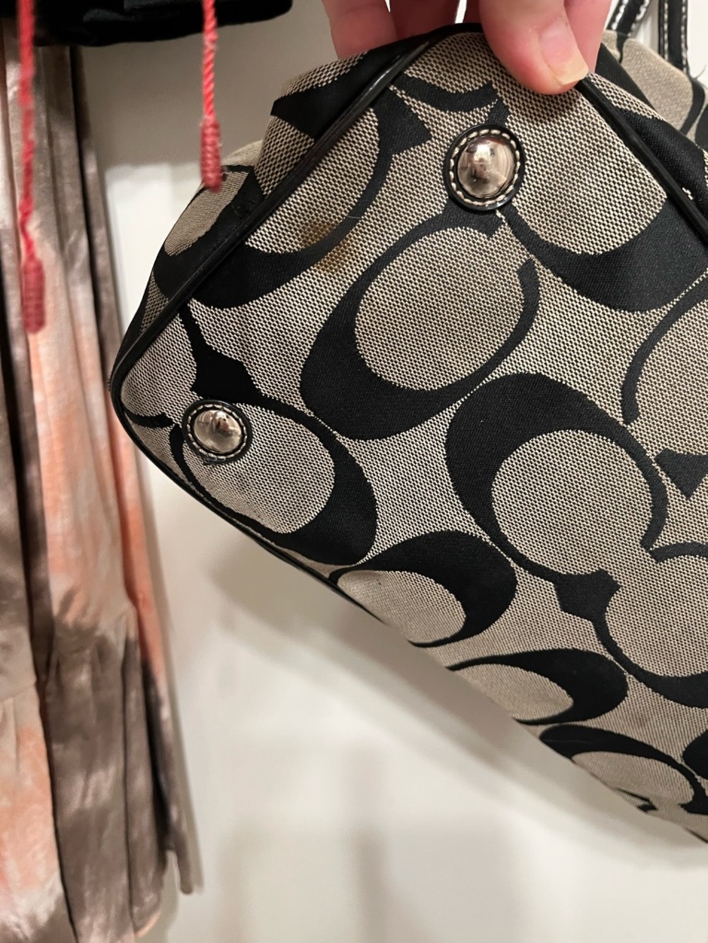 PROJECT COACH Canvas and Leather Tote Bag in Black and Gray - Picture 5 of 12